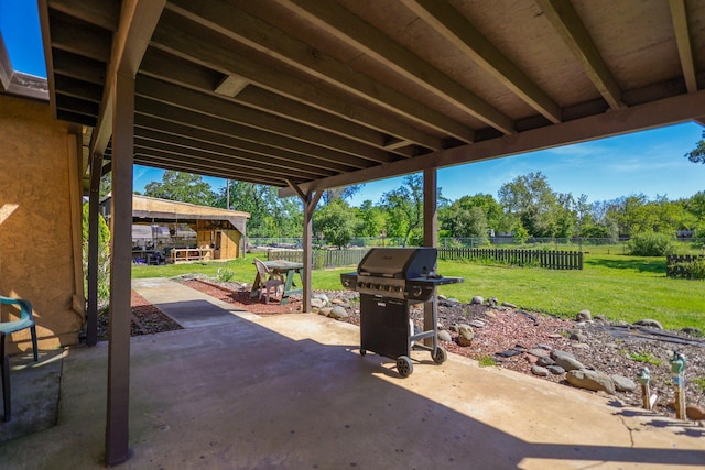 view of patio / terrace featuring area for grilling