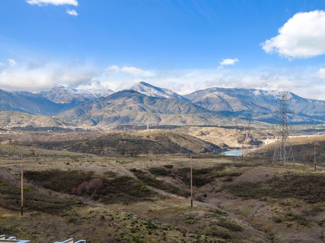 mountain view with a rural view