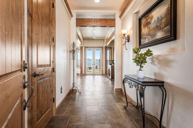 corridor with french doors