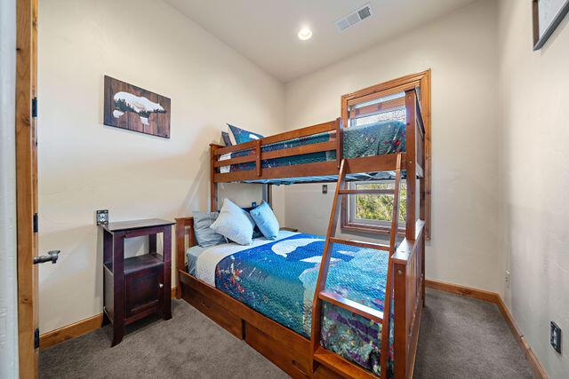 view of carpeted bedroom