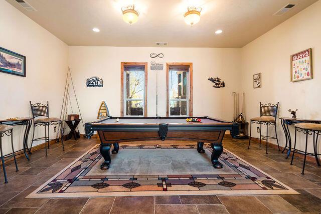 game room with pool table