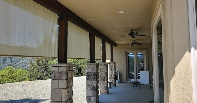 view of patio / terrace with ceiling fan