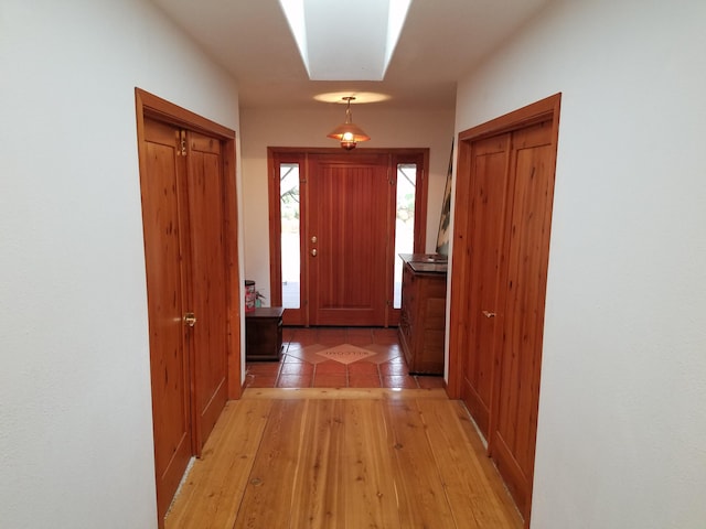interior space with light wood-type flooring
