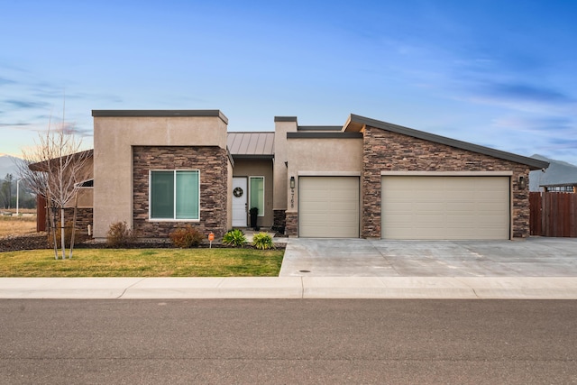 4768 Lower Springs Rd, Redding, CA 96001 - view of front facade with a garage and a front yard