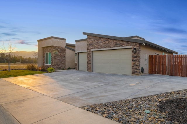 view of front of home featuring a garage