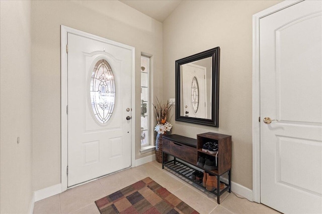 view of tiled entrance foyer