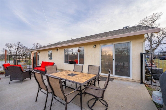 view of patio / terrace featuring an outdoor hangout area