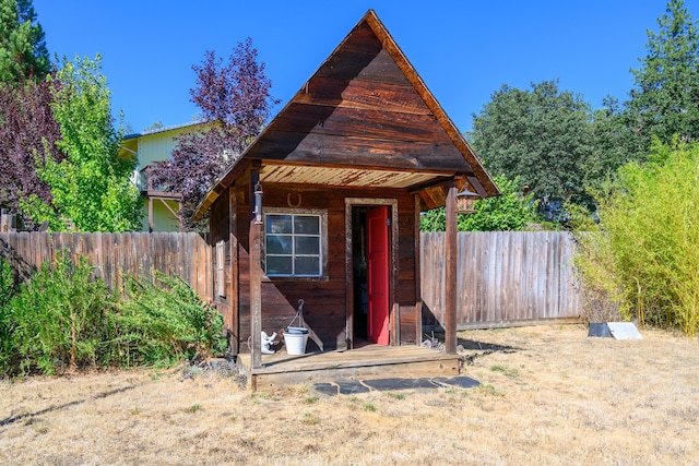 view of outdoor structure