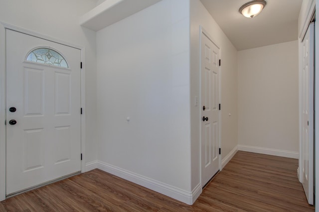 entrance foyer featuring hardwood / wood-style flooring