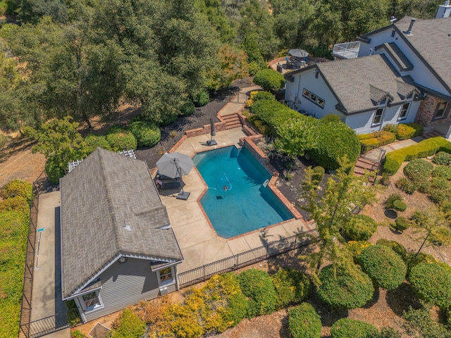 birds eye view of property