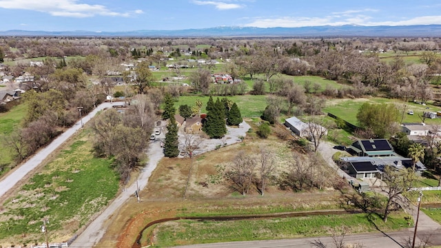 aerial view with a mountain view