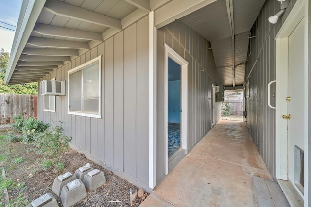 view of home's exterior with cooling unit