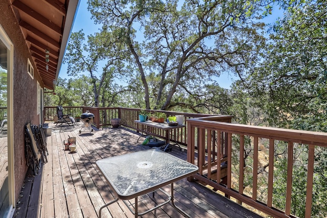 view of wooden terrace