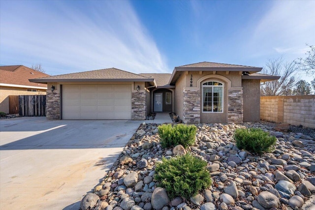 view of front of home featuring a garage