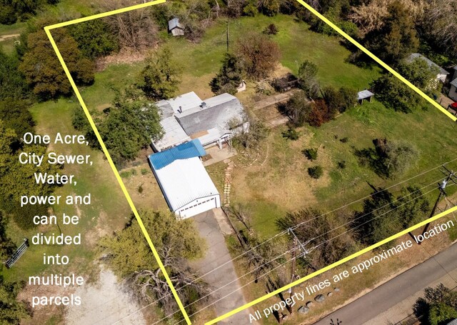 1455 Mesa St, Redding, CA 96001 - view from above of property with property parcel outlined