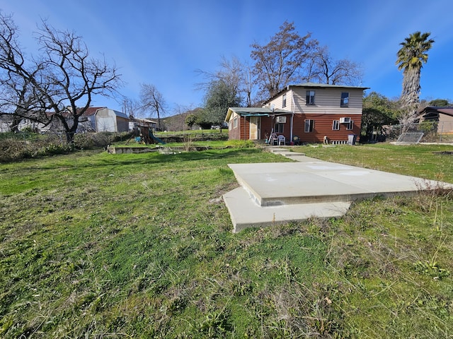 view of yard with a playground