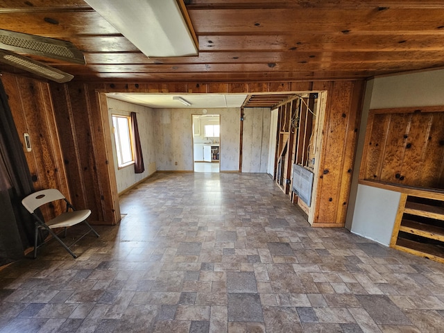 miscellaneous room featuring wood ceiling