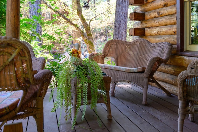 31 Lake Rd, Junction City, CA 96048 - sitting room featuring hardwood / wood-style flooring and rustic walls