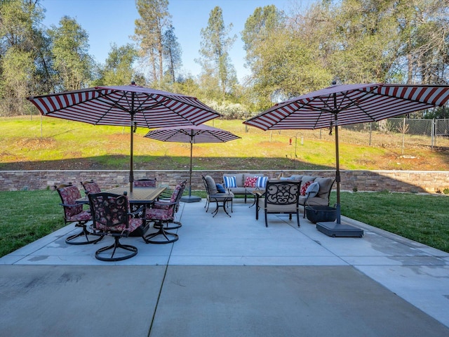 view of patio / terrace with outdoor lounge area