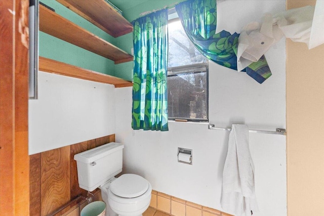 bathroom featuring plenty of natural light and toilet