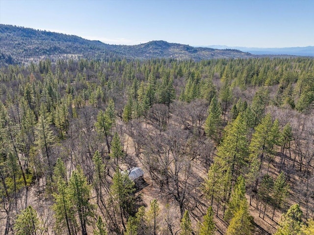 aerial view featuring a mountain view