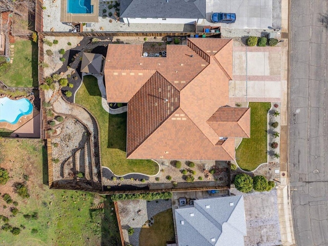 birds eye view of property