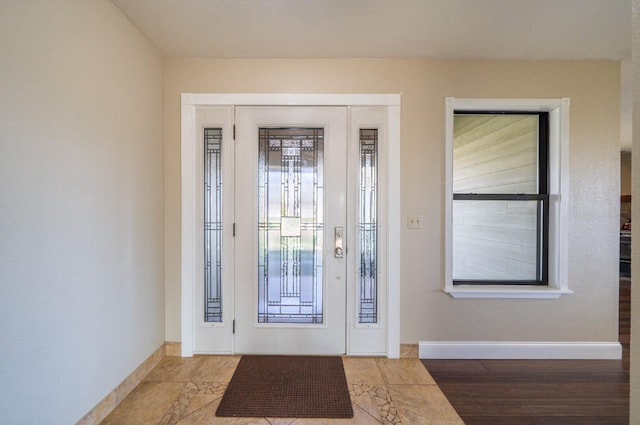 view of foyer entrance