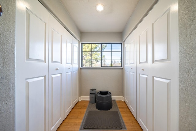 interior space featuring wood-type flooring