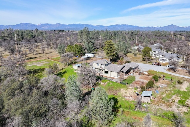 aerial view featuring a mountain view