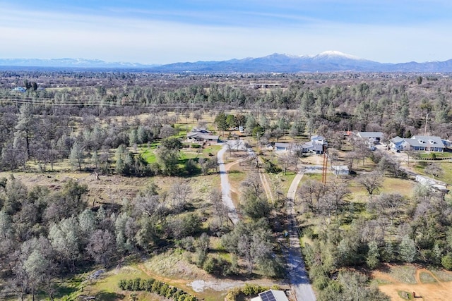 aerial view featuring a mountain view