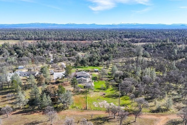 aerial view featuring a mountain view