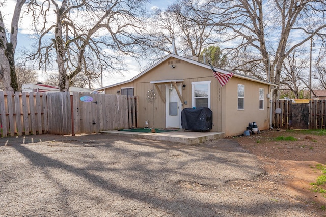 view of front of home with a patio