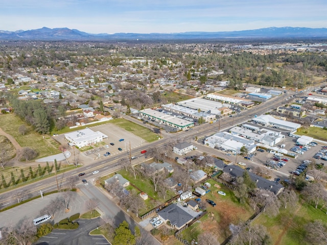 bird's eye view featuring a mountain view