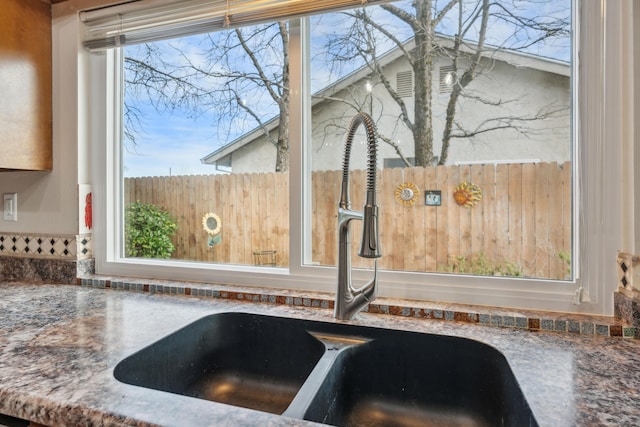 interior details featuring sink