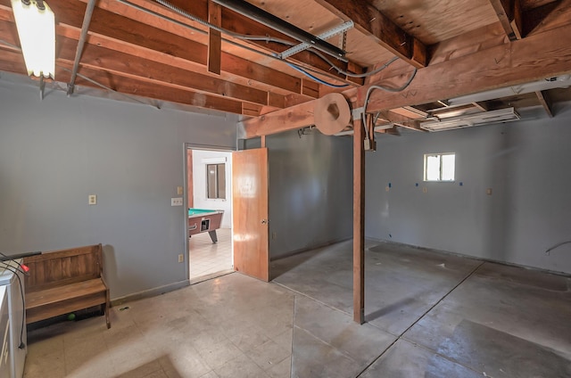 basement featuring pool table