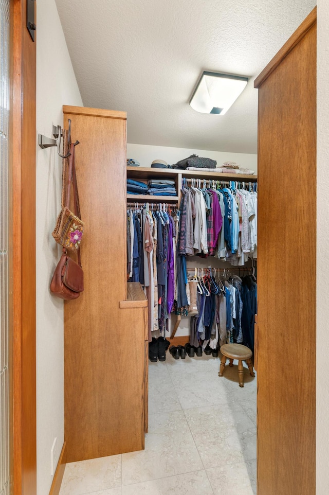 view of walk in closet