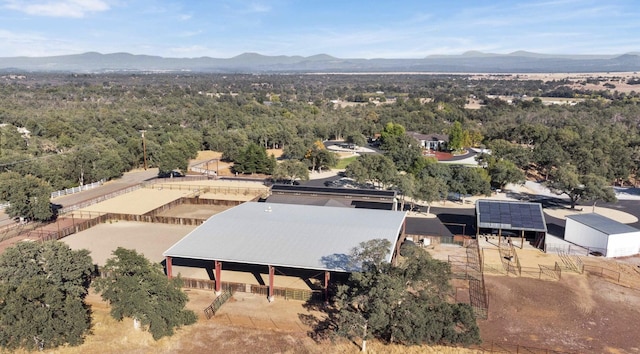 bird's eye view with a mountain view