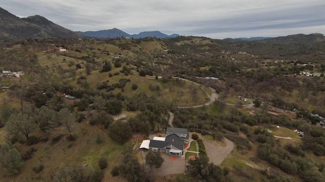 bird's eye view featuring a mountain view