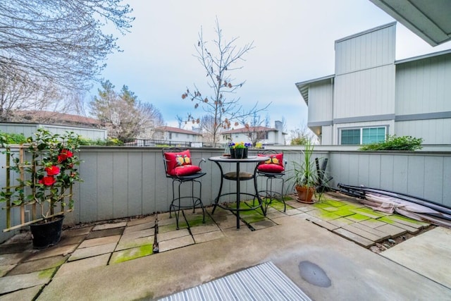 view of patio with a fenced backyard