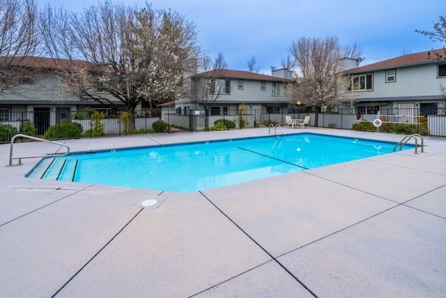 pool featuring fence