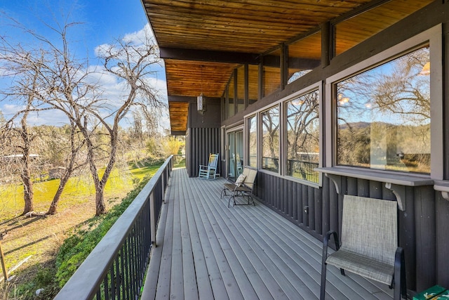 view of wooden terrace