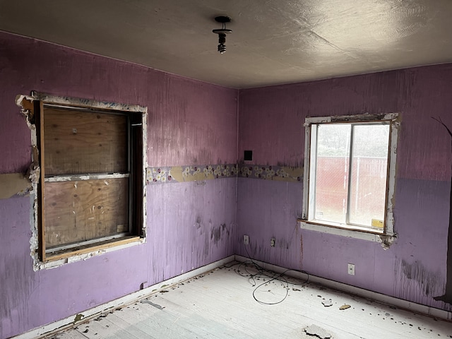 empty room featuring light wood-type flooring