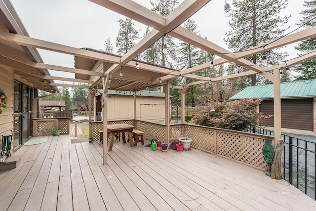 view of wooden deck