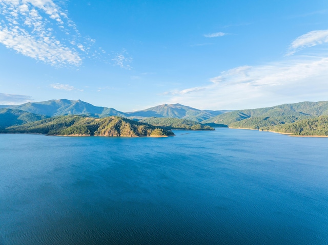 view of water feature with a mountain view