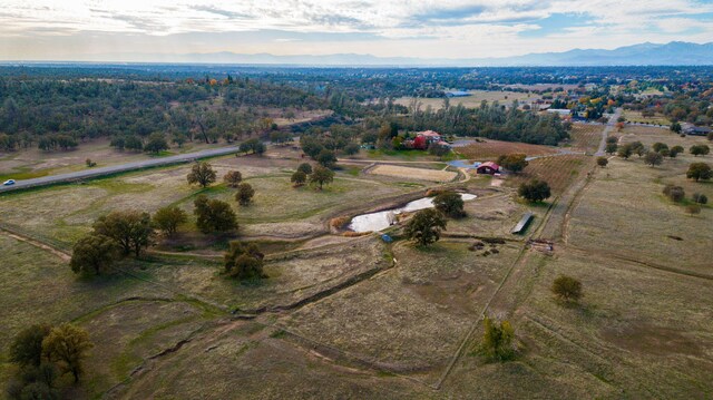 aerial view with a rural view and a mountain view