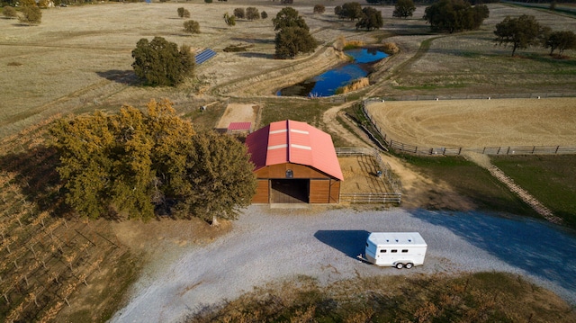 aerial view featuring a rural view