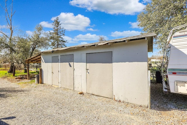 view of shed