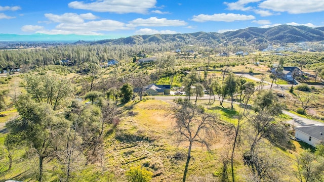 10156 Victoria Dr, Redding, CA 96001 - aerial view featuring a mountain view and a view of trees