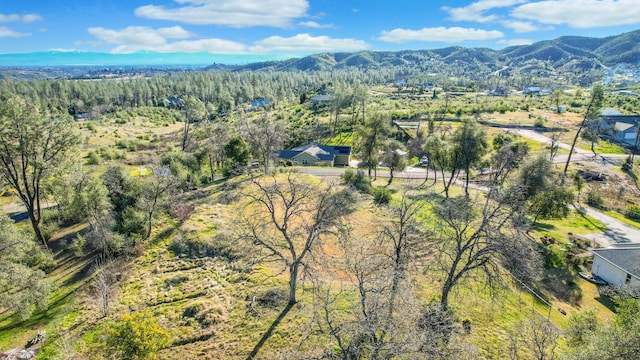 10156 Victoria Dr, Redding, CA 96001 - bird's eye view featuring a mountain view and a wooded view