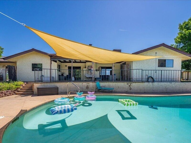 19907 Hidden Hills Rd, Cottonwood, CA 96022 - outdoor pool with fence and a patio